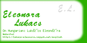 eleonora lukacs business card